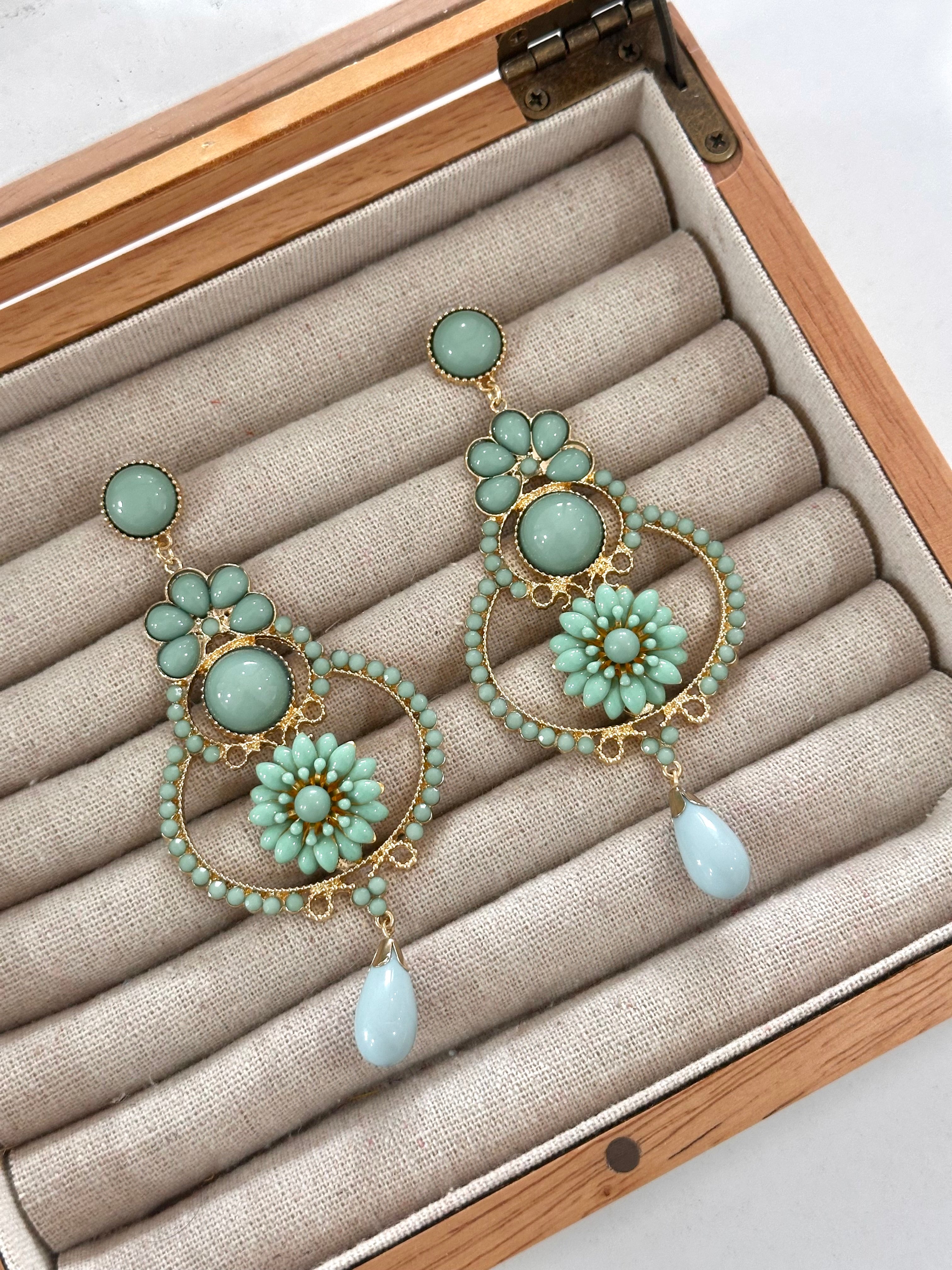 Pendientes Manuela Verde Jabonoso