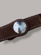 Cinturón elástico círculo plata