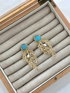 Pendientes Rama Azul Cielo