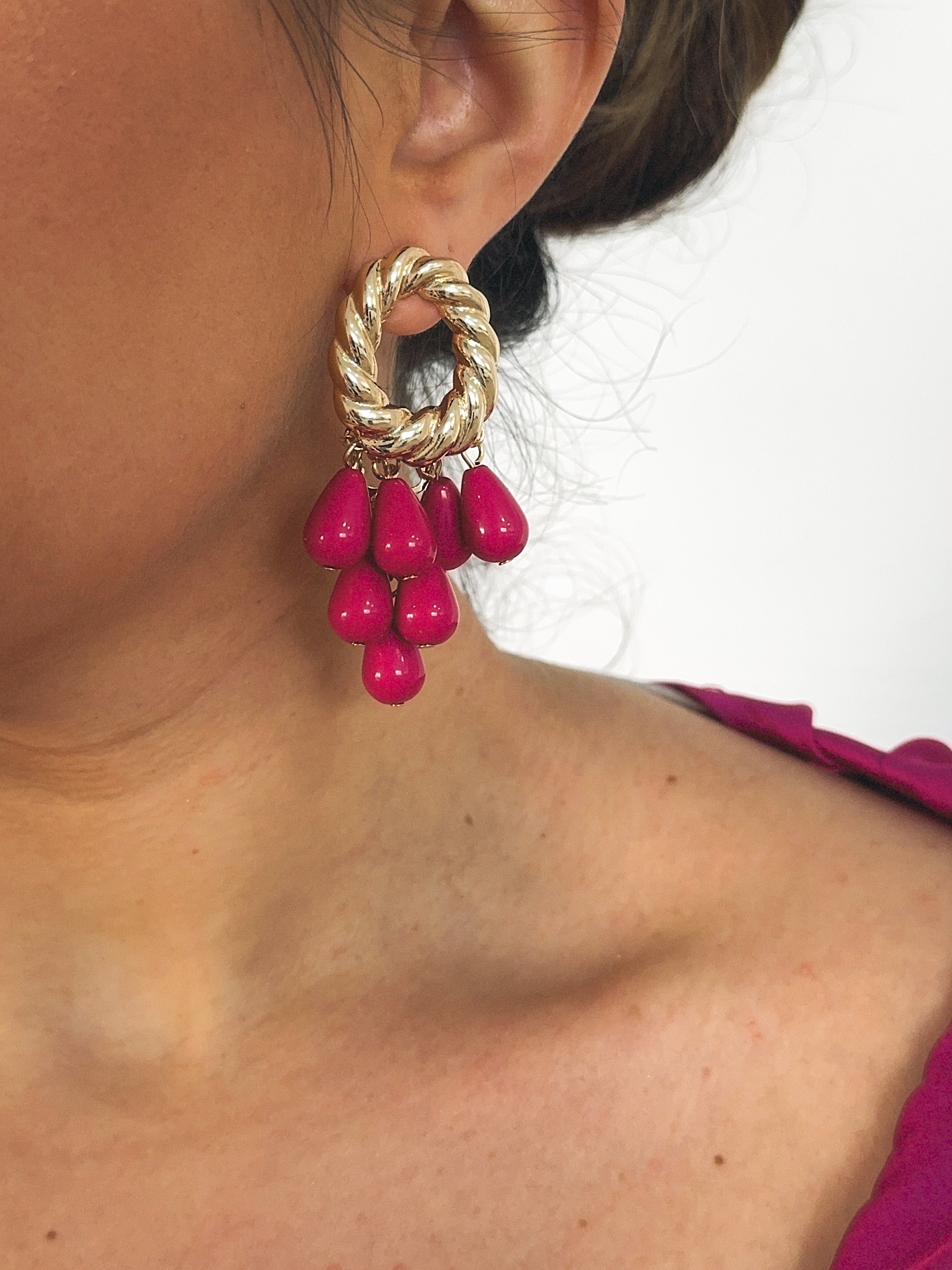 Pendientes Cascada Buganvilla/freson