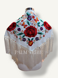 Mantoncillo Flor Cadete Blanco