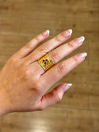 Anillo Agatha Fucsia