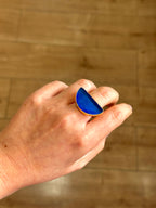 Anillo Afrodita Maxi Azul Eléctrico