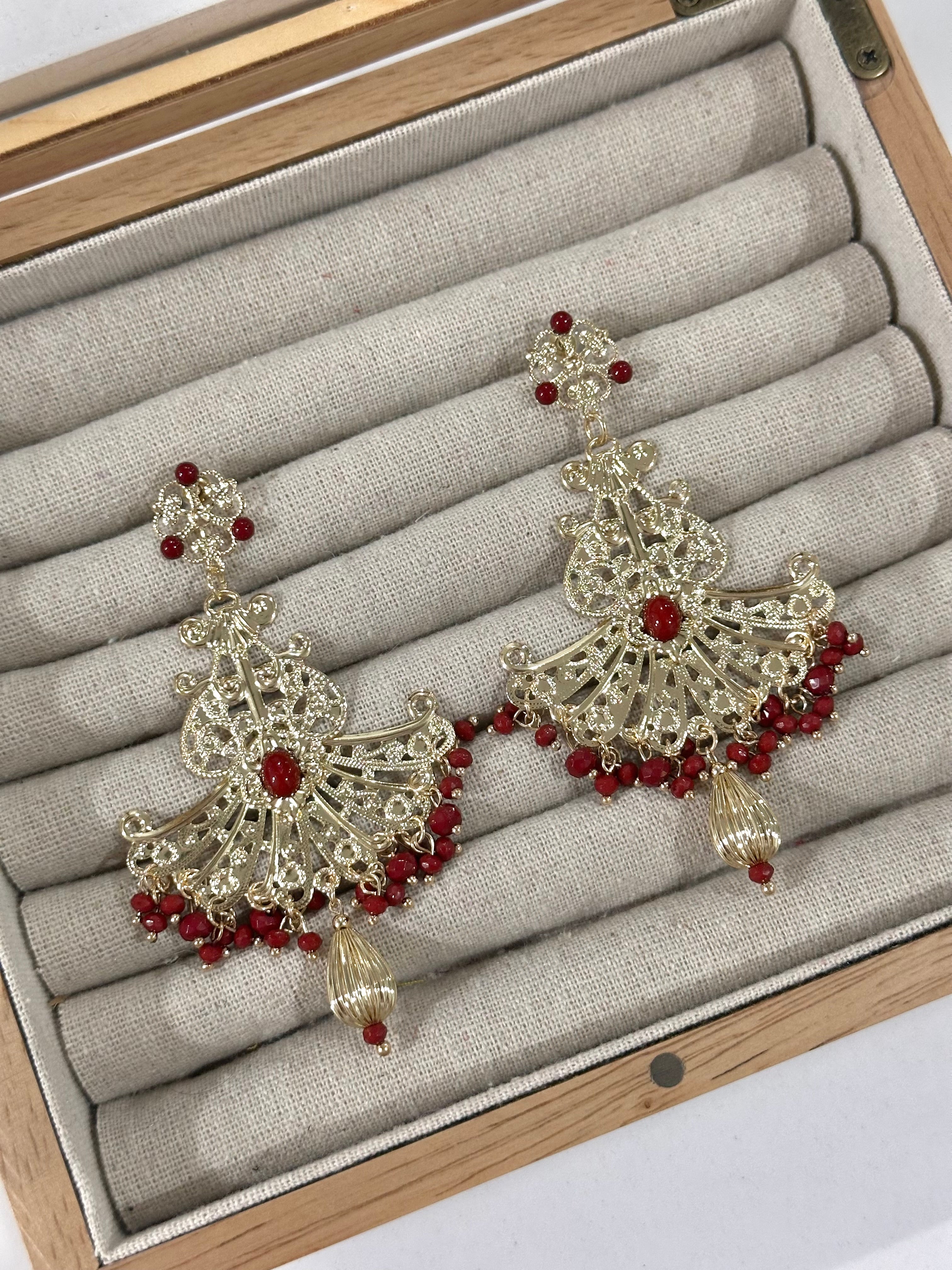 Pendientes Triana Burdeos