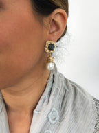 Pendientes Catalina Piedra Natural Gris verdosa