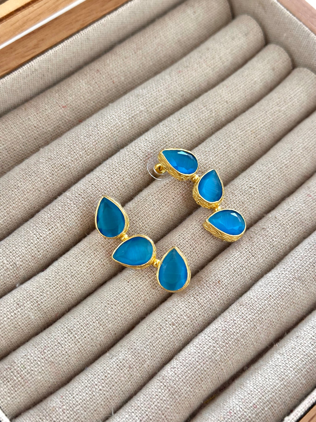 Pendientes Trío Piedra Azulon