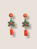 Pendientes Marisma Turquesa y Coral