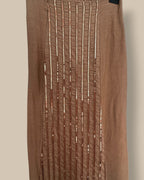 Falda Lentejulas Camel