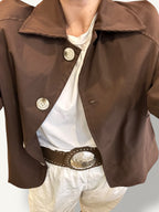 Gabardina Corta Marron