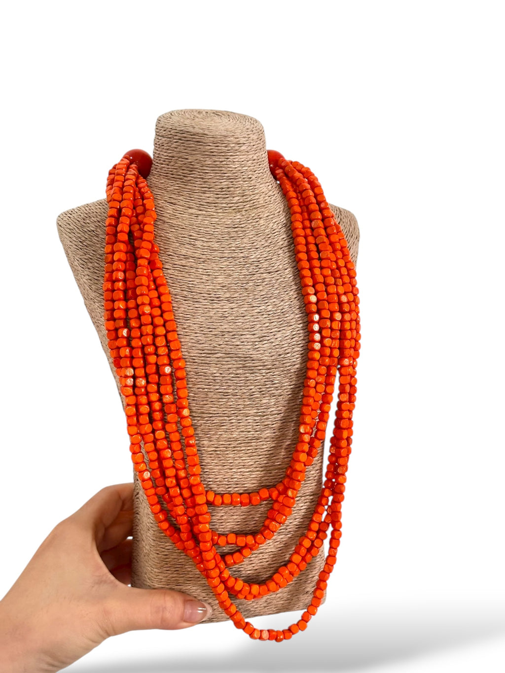 Collar Madera Naranja