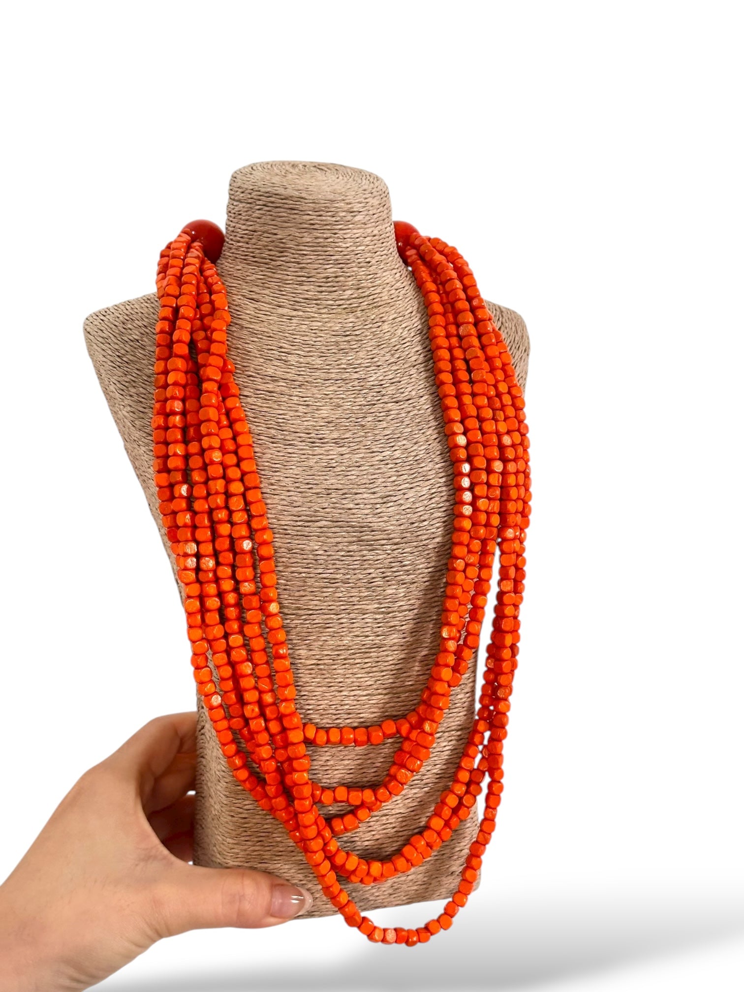 Collar Madera Naranja