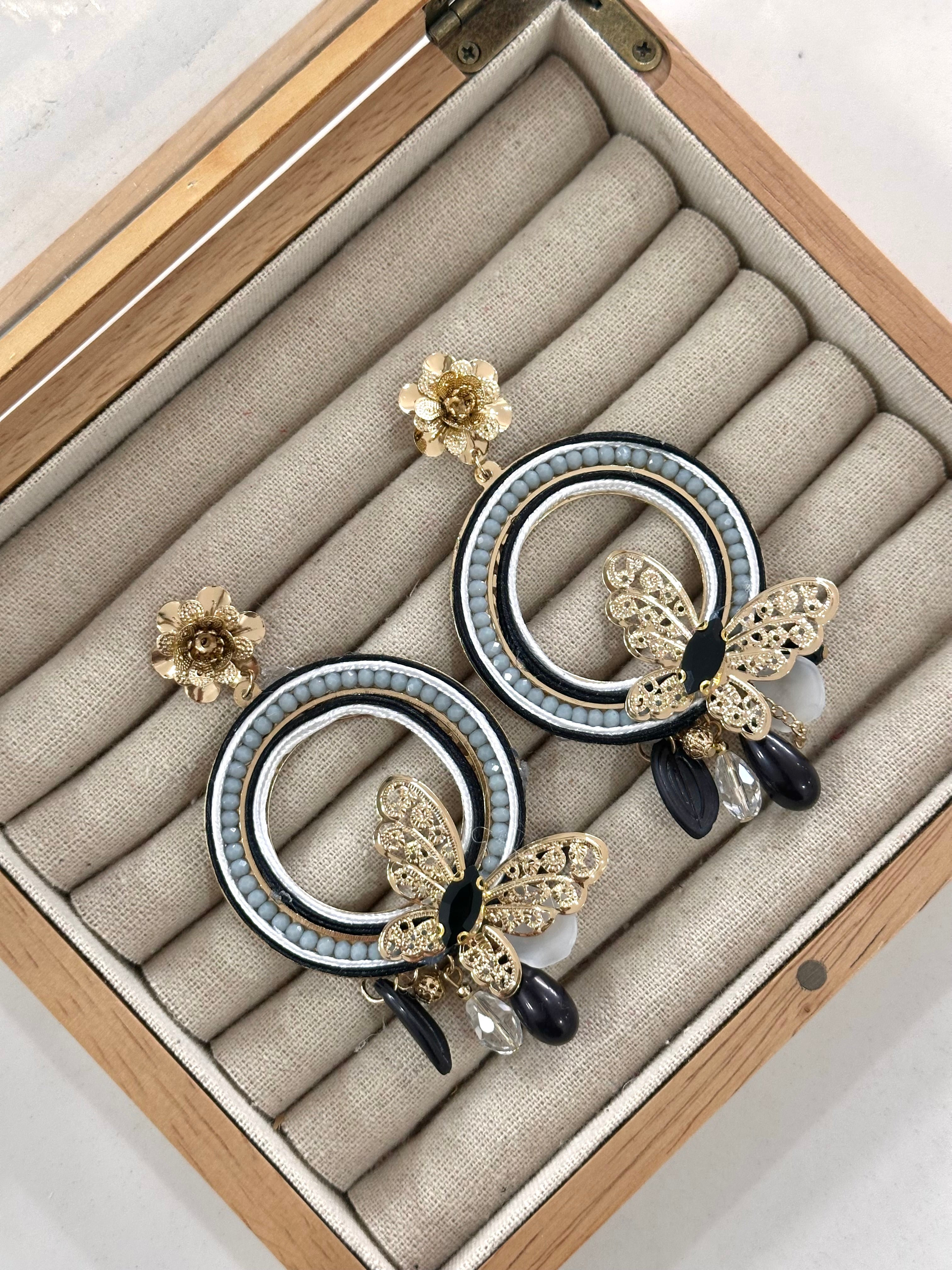 Pendientes Aurora Negro