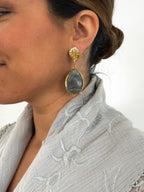 Pendientes Pepa Piedra Natural gris