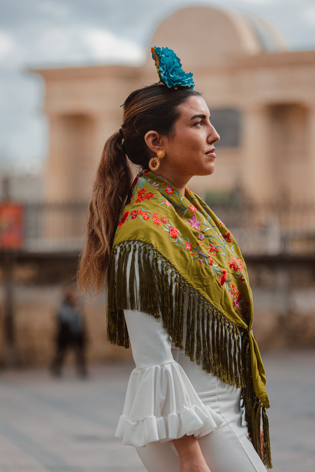 Mantoncillo Clavelines Verde Oliva