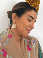 Pendientes Vid perla blanco