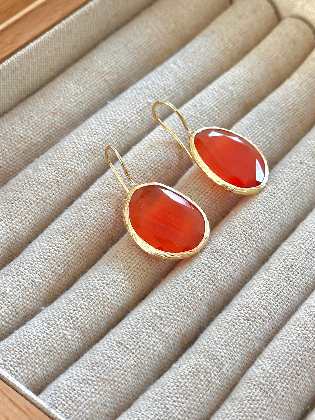 Pendientes Óvalo Naranja