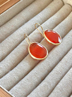 Pendientes Óvalo Naranja