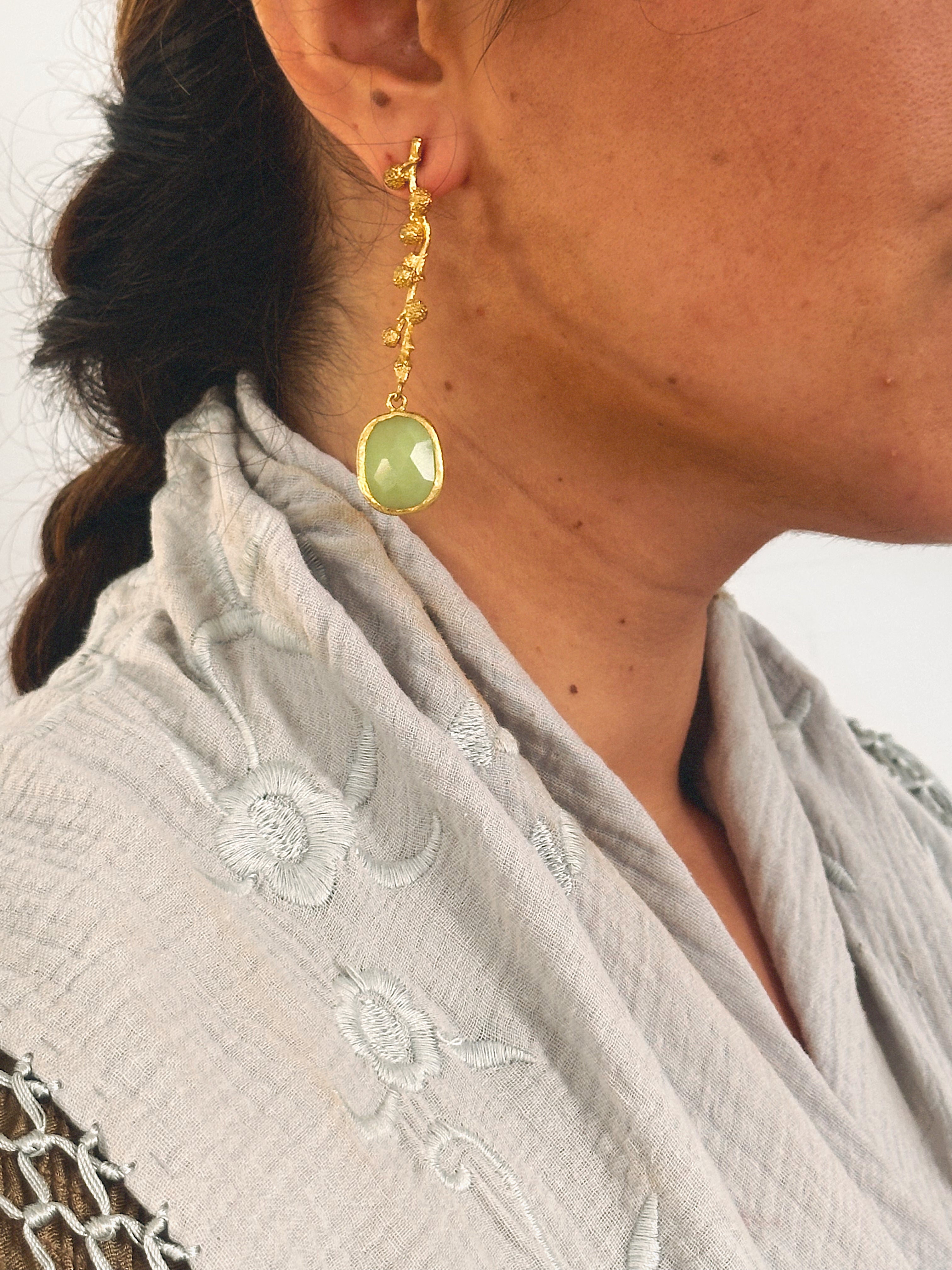 Pendientes Campanilla Verde