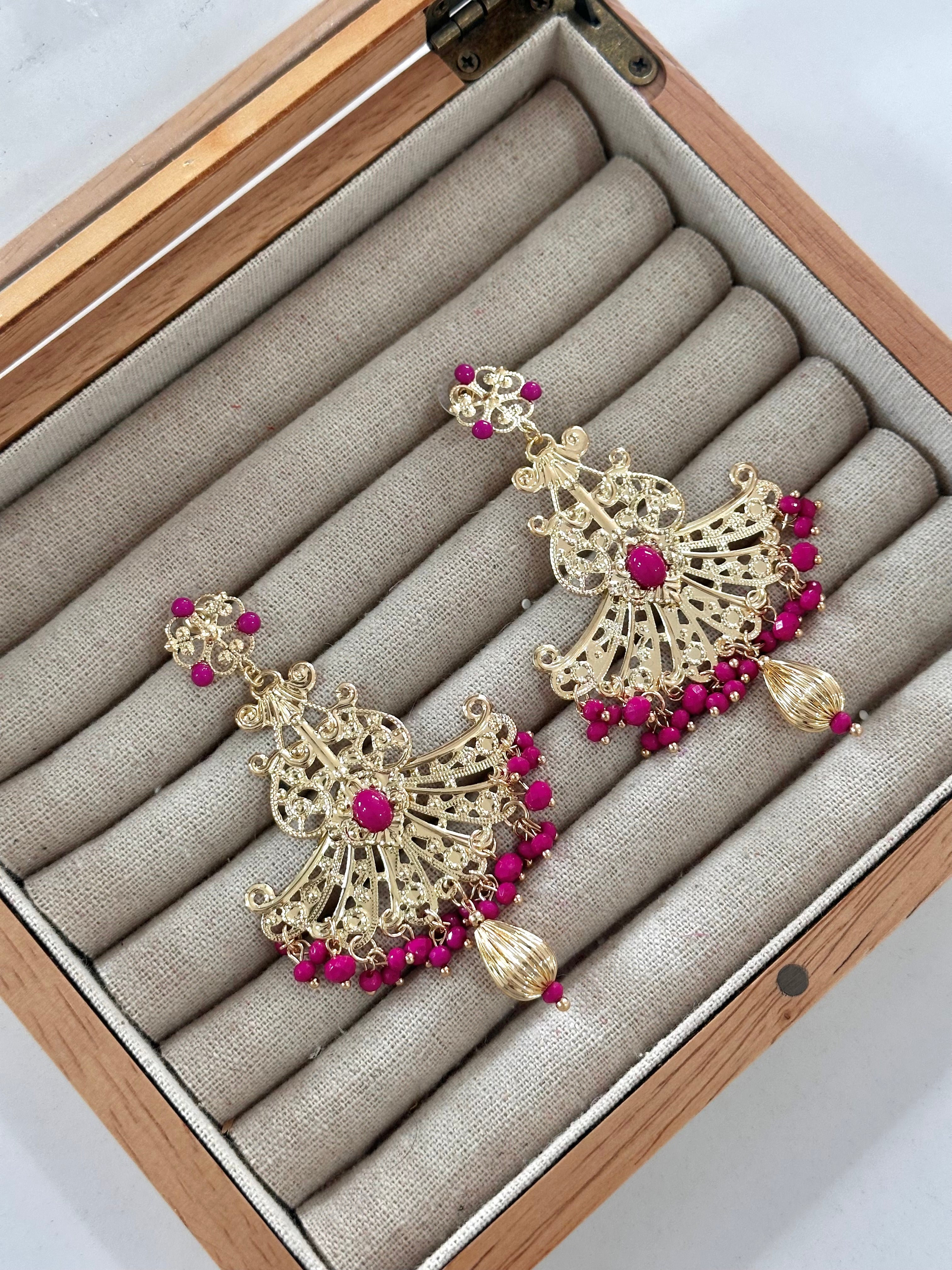 Pendientes Triana Buganvilla