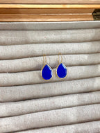 Pendientes lagrima azul electrico