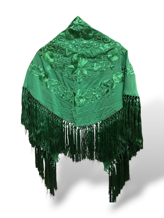 Mantoncillo fantasía verde