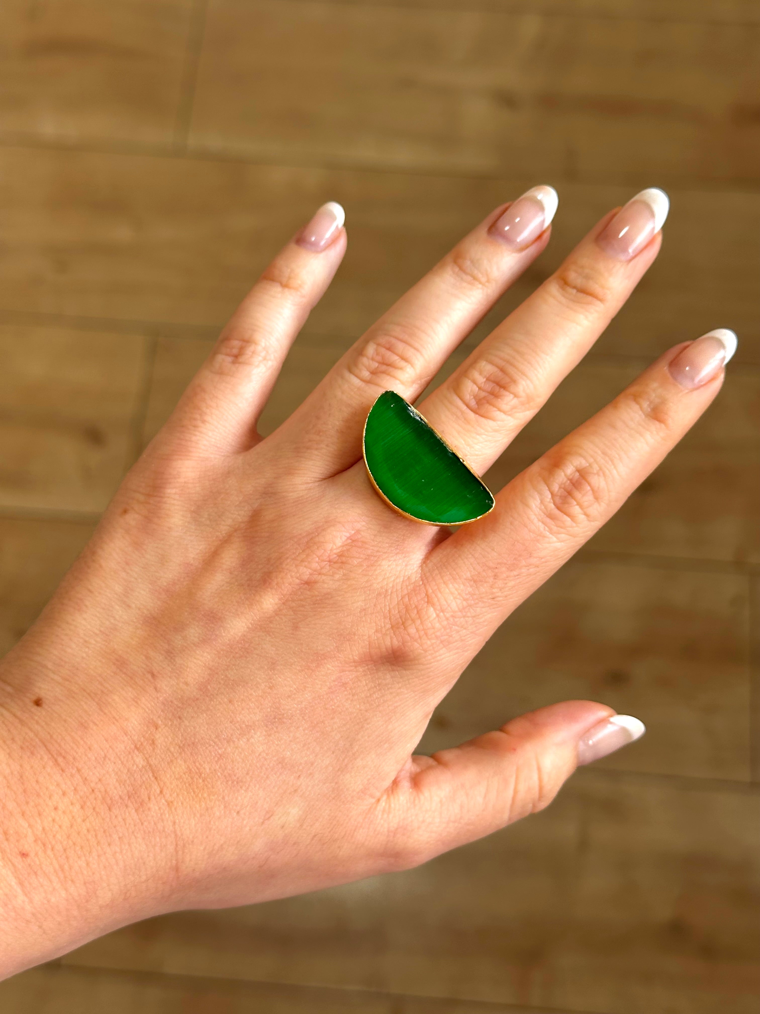 Anillo Afrodita Maxi Verde