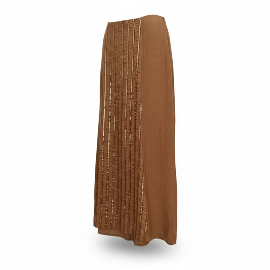 Falda Lentejulas Camel