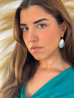 Pendientes gota nacarado