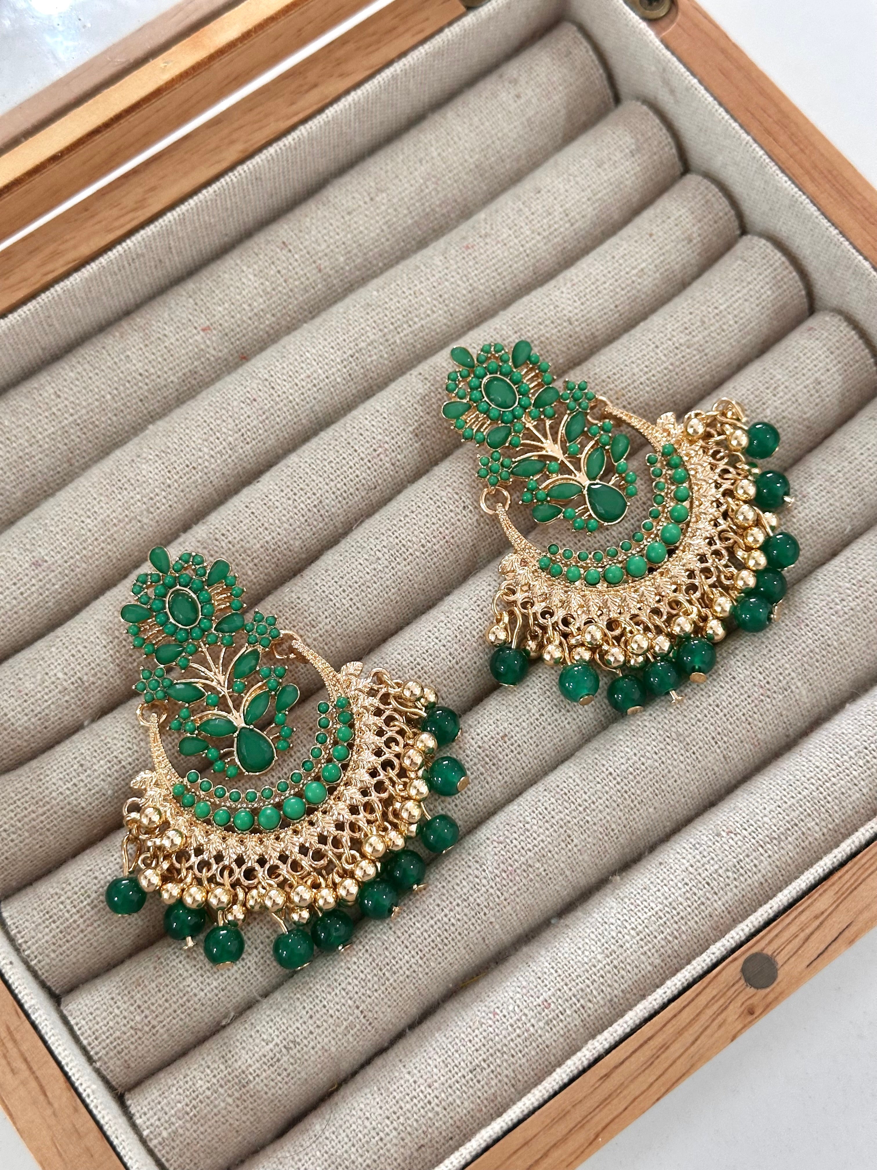 Pendientes Tailandia Verde