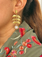 Pendientes Hoja Perla Madre