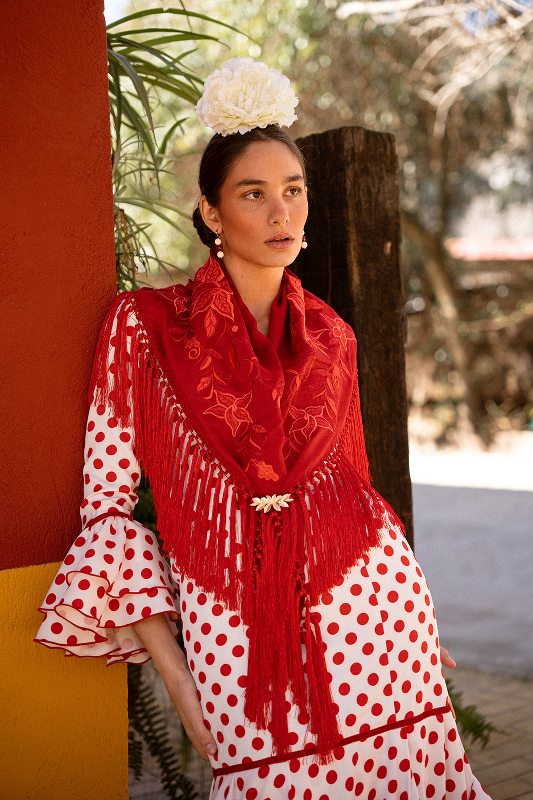 Mantoncillo Lirio rojo 100% seda
