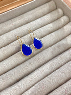 Pendientes lagrima azul electrico