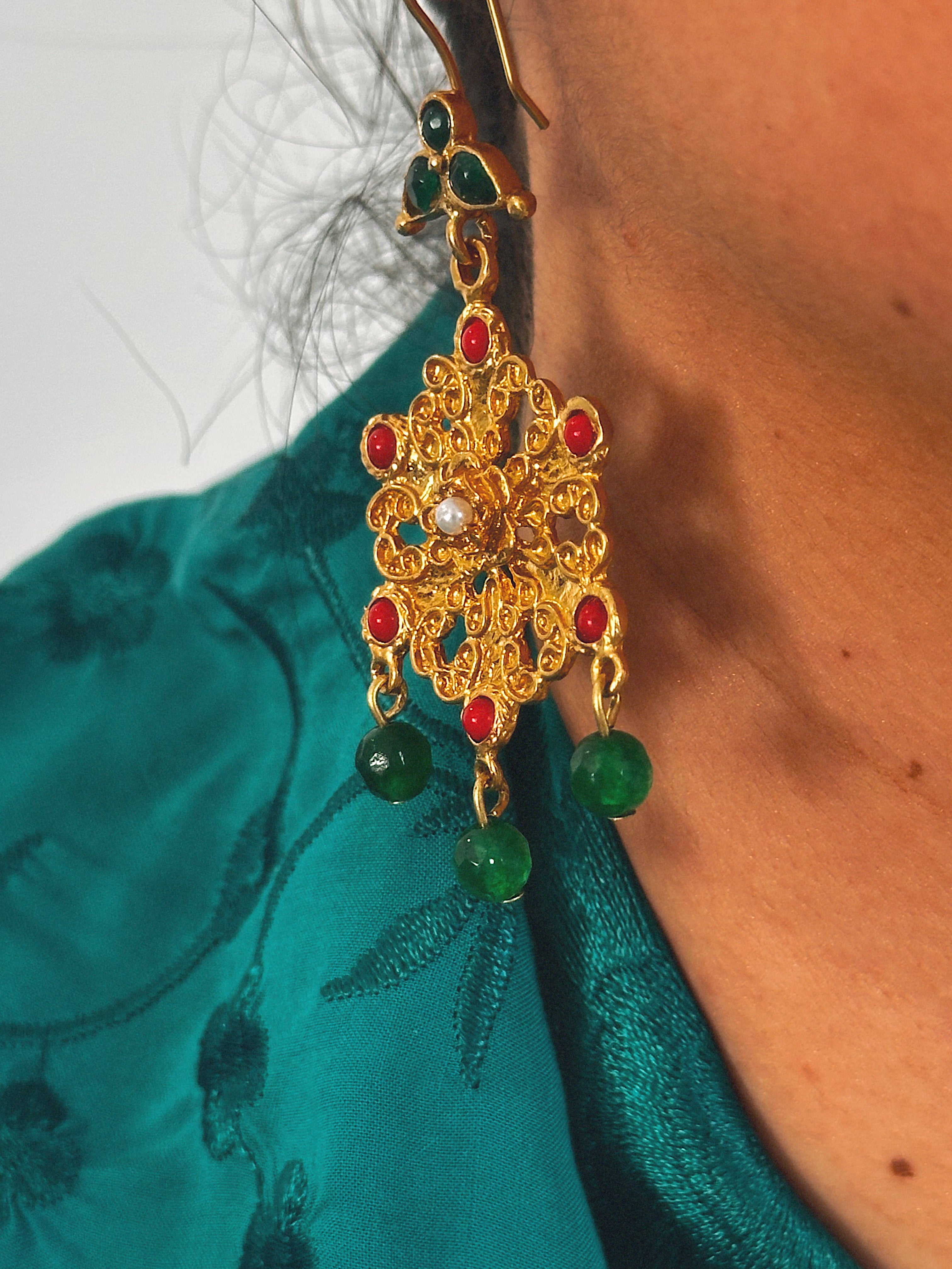 Pendientes Lola Rojo y Verde