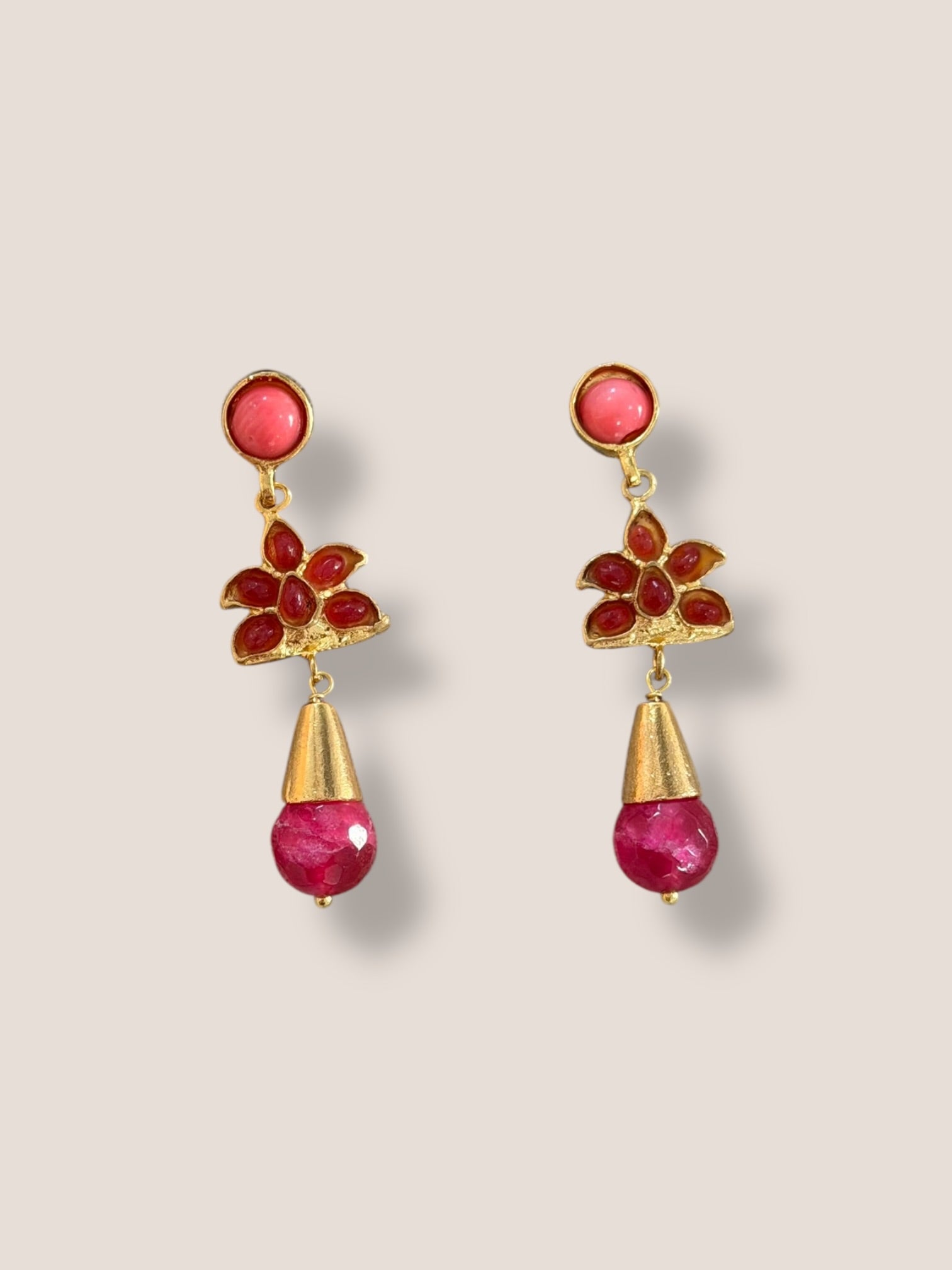 Pendientes Casilda rosa