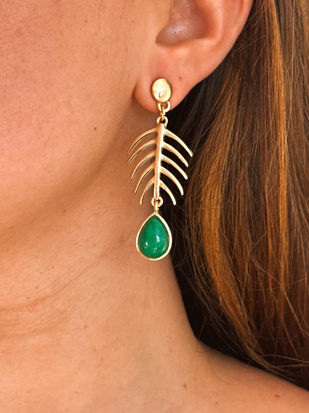 Pendientes Raspita Verde Esmeralda