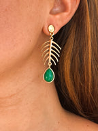 Pendientes Raspita Verde Esmeralda