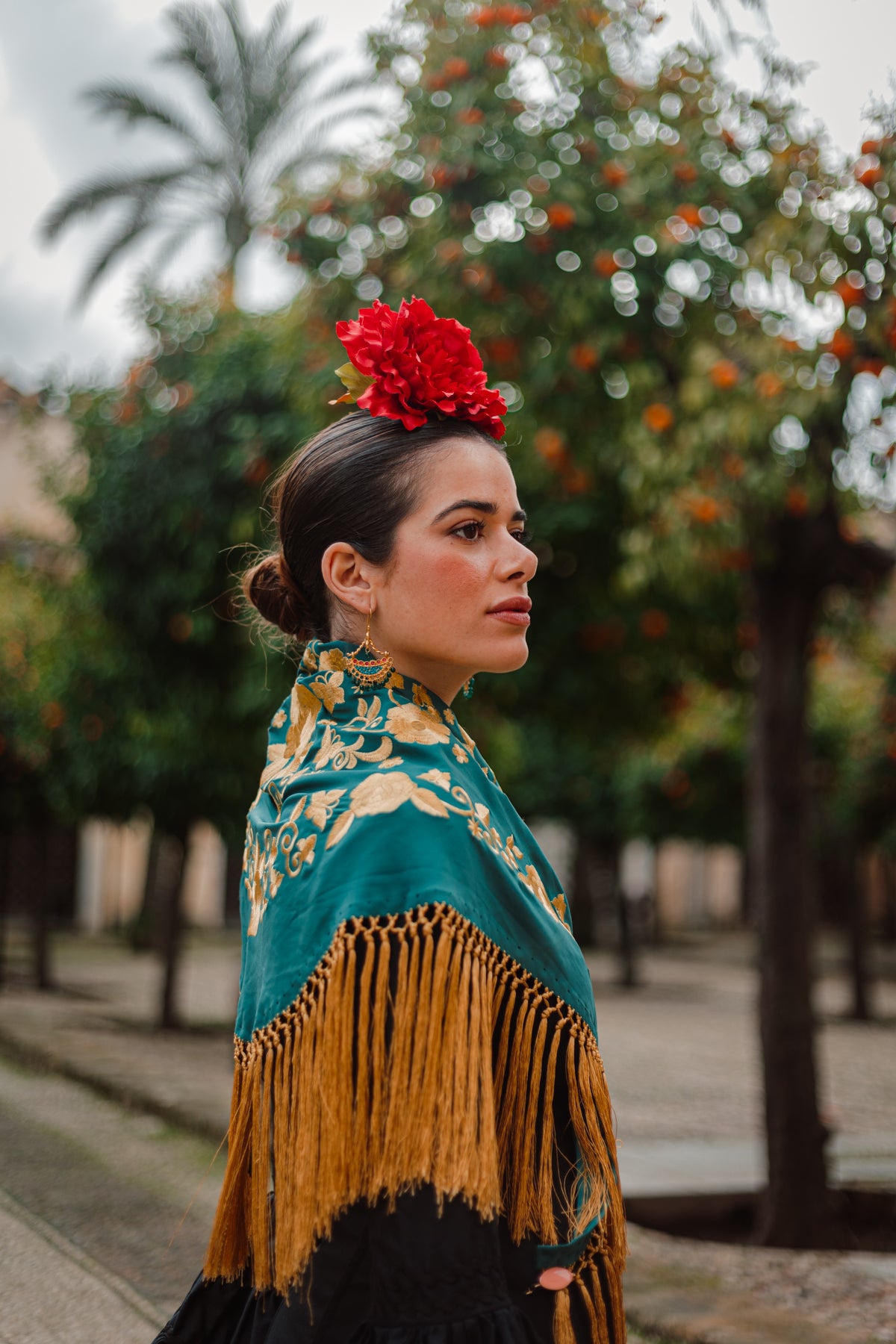 Pendientes Candela Verdosos