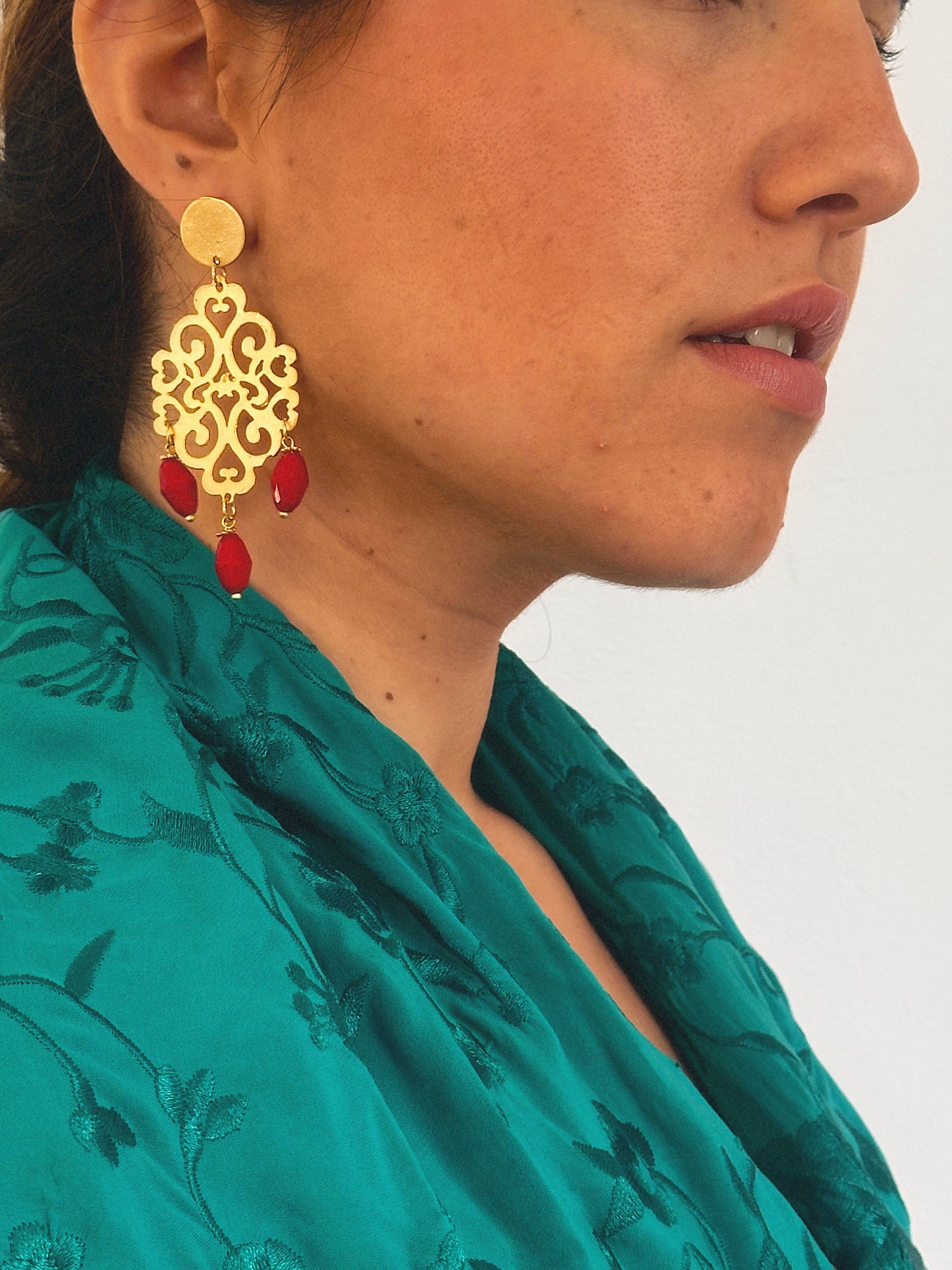 Pendientes Rocío Rojo