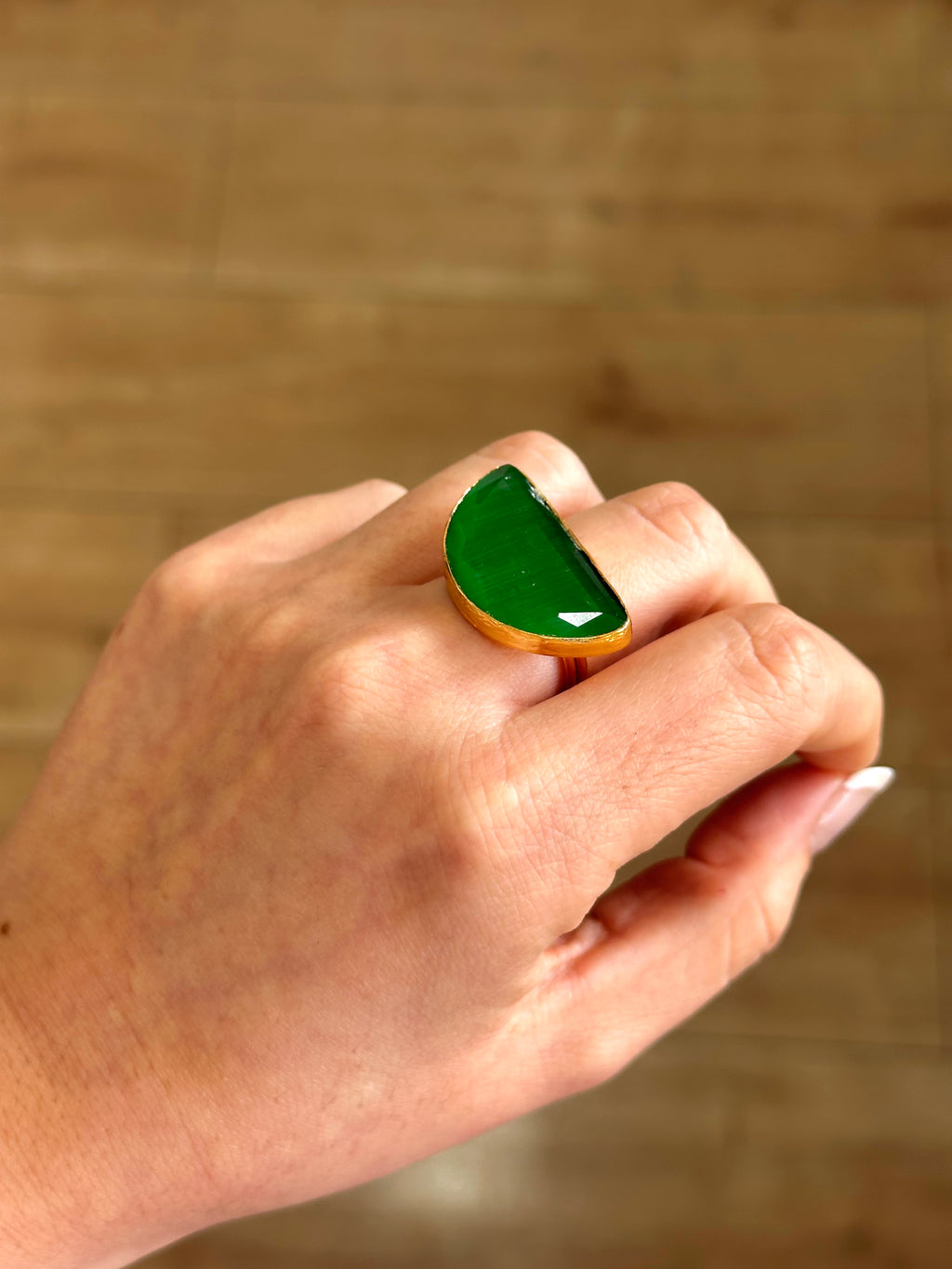 Anillo Afrodita Maxi Verde