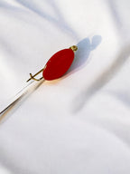 Broche Liso Rojo