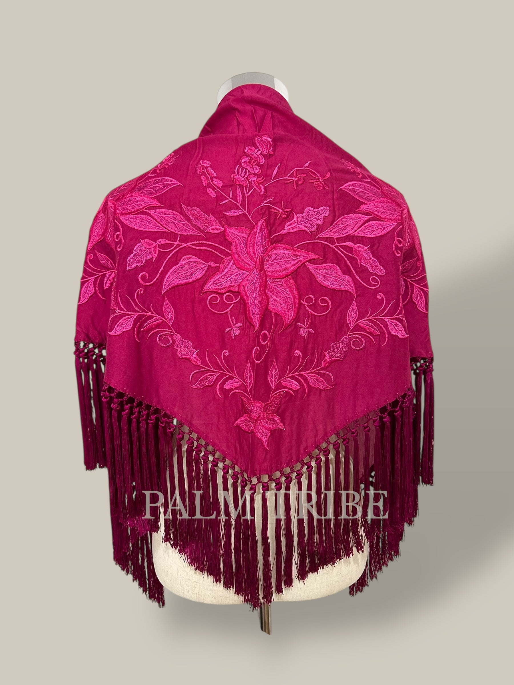 Mantoncillo Lirio Fucsia 100% seda