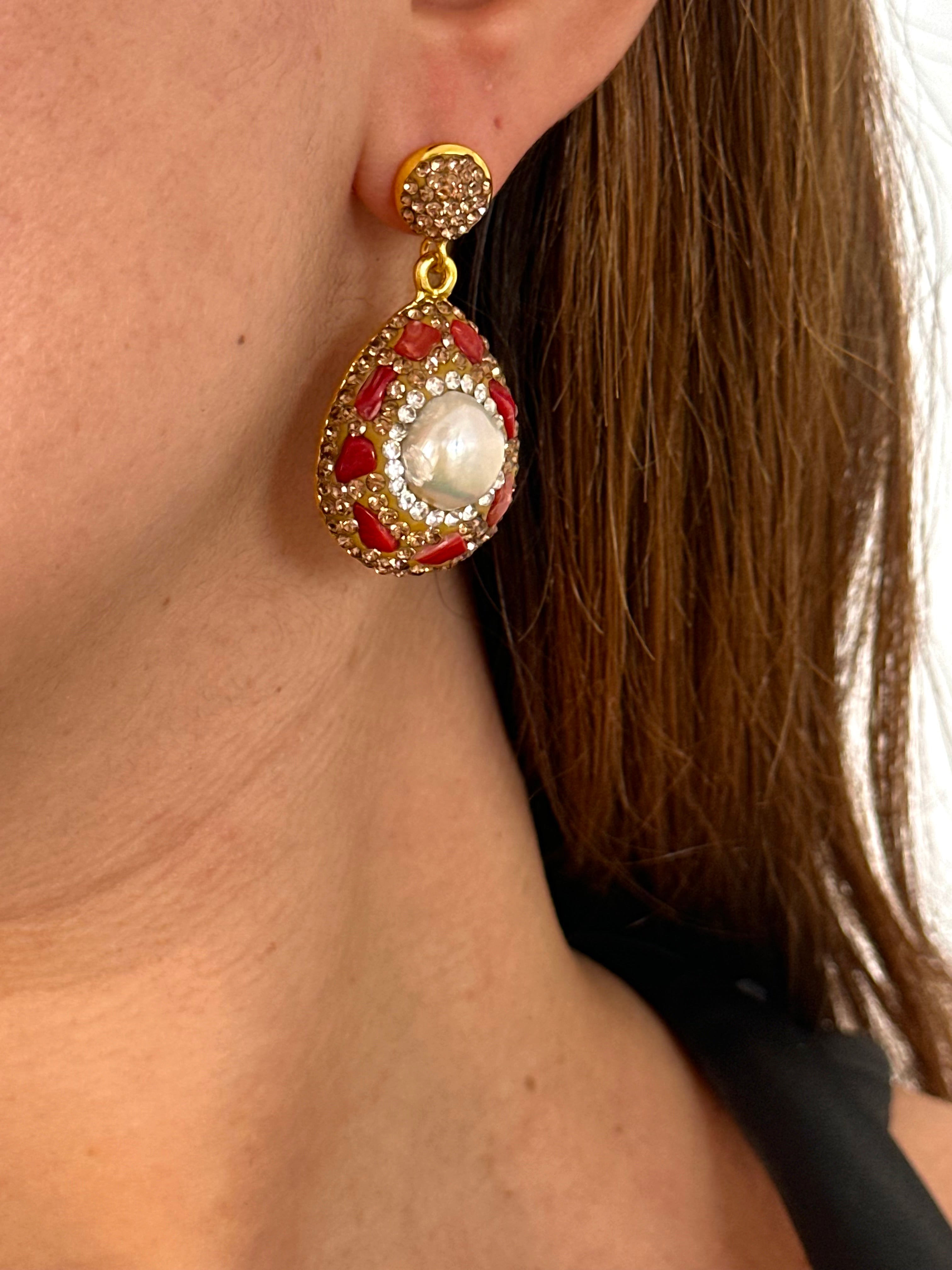 Pendientes The Club rojos