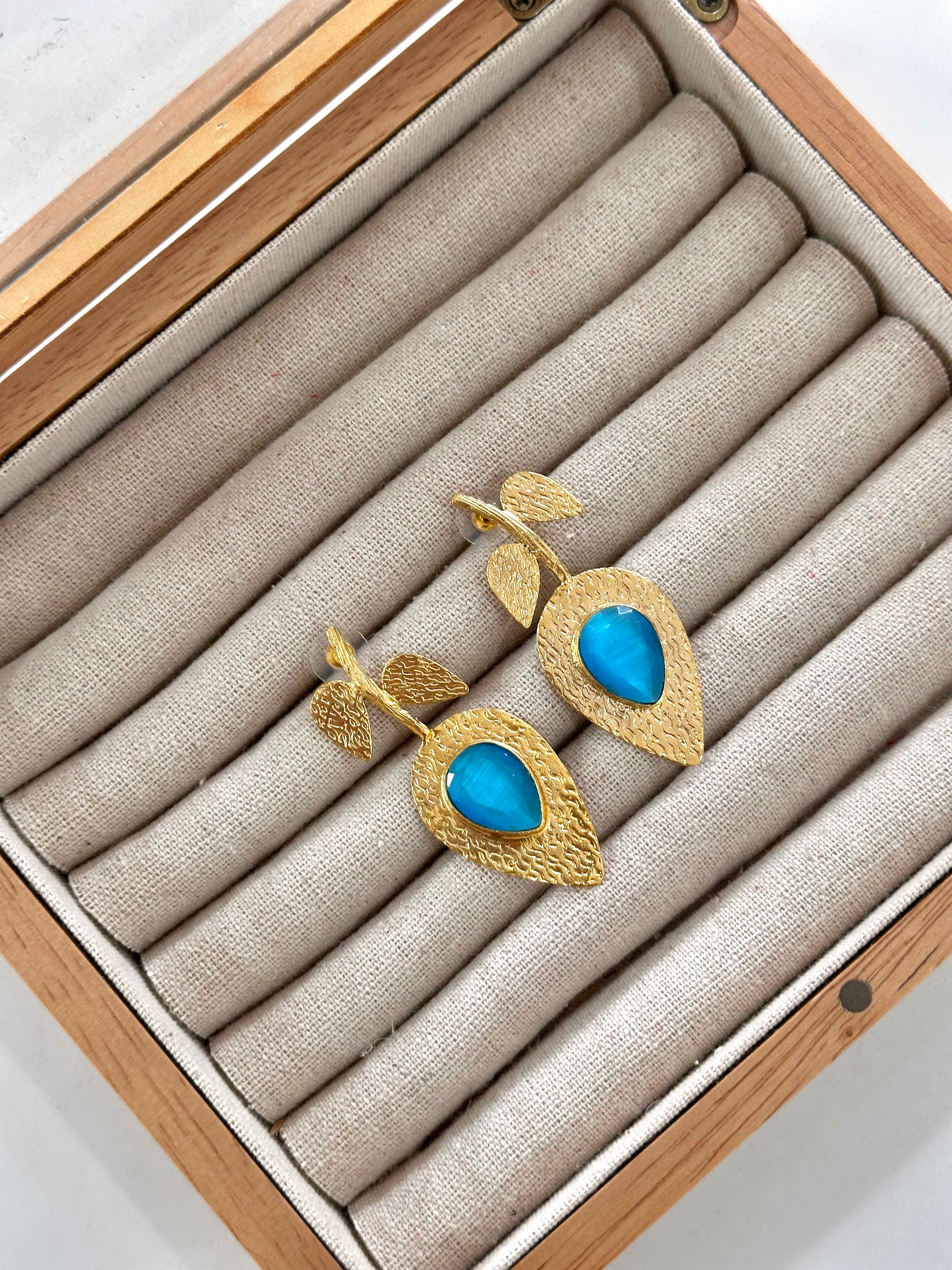 Pendientes Palma Azulon