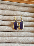 Pendientes lagrima ahumado