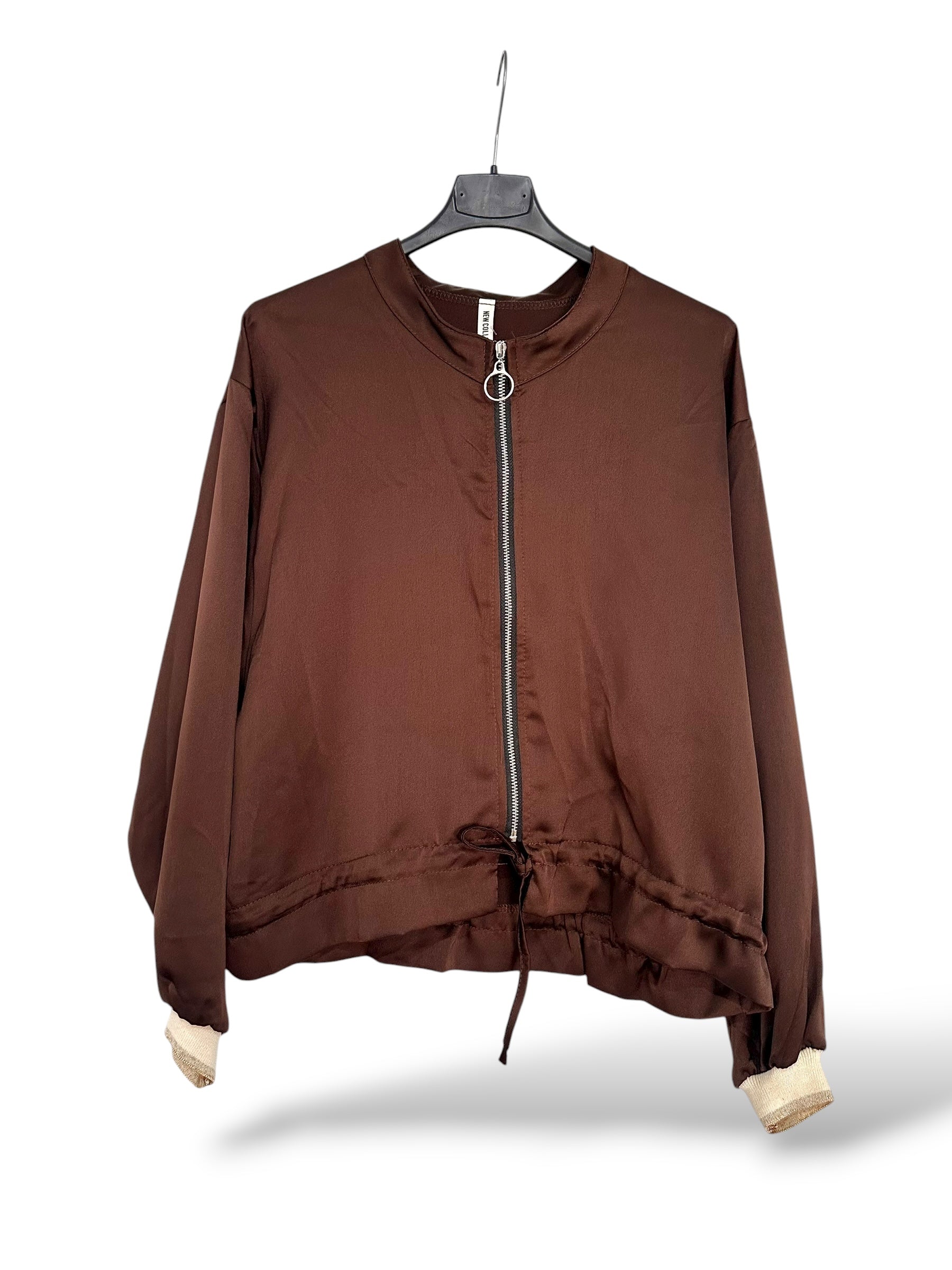 Bomber satinada marrón