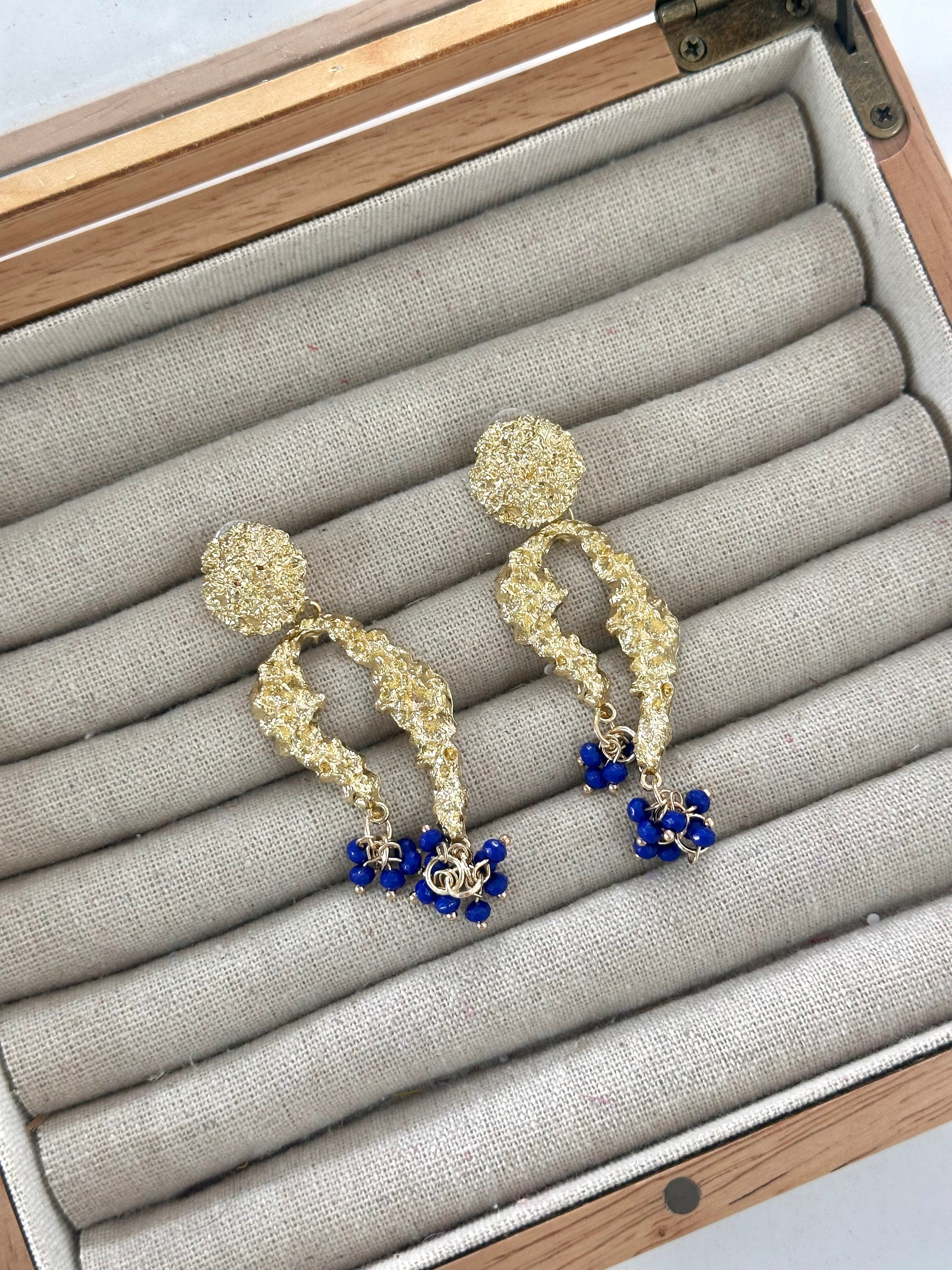 Pendientes Lola Azul eléctrico