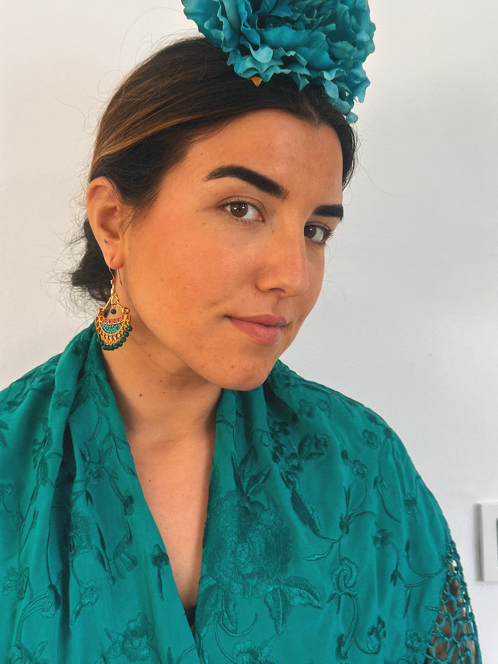 Pendientes Candela Verdosos