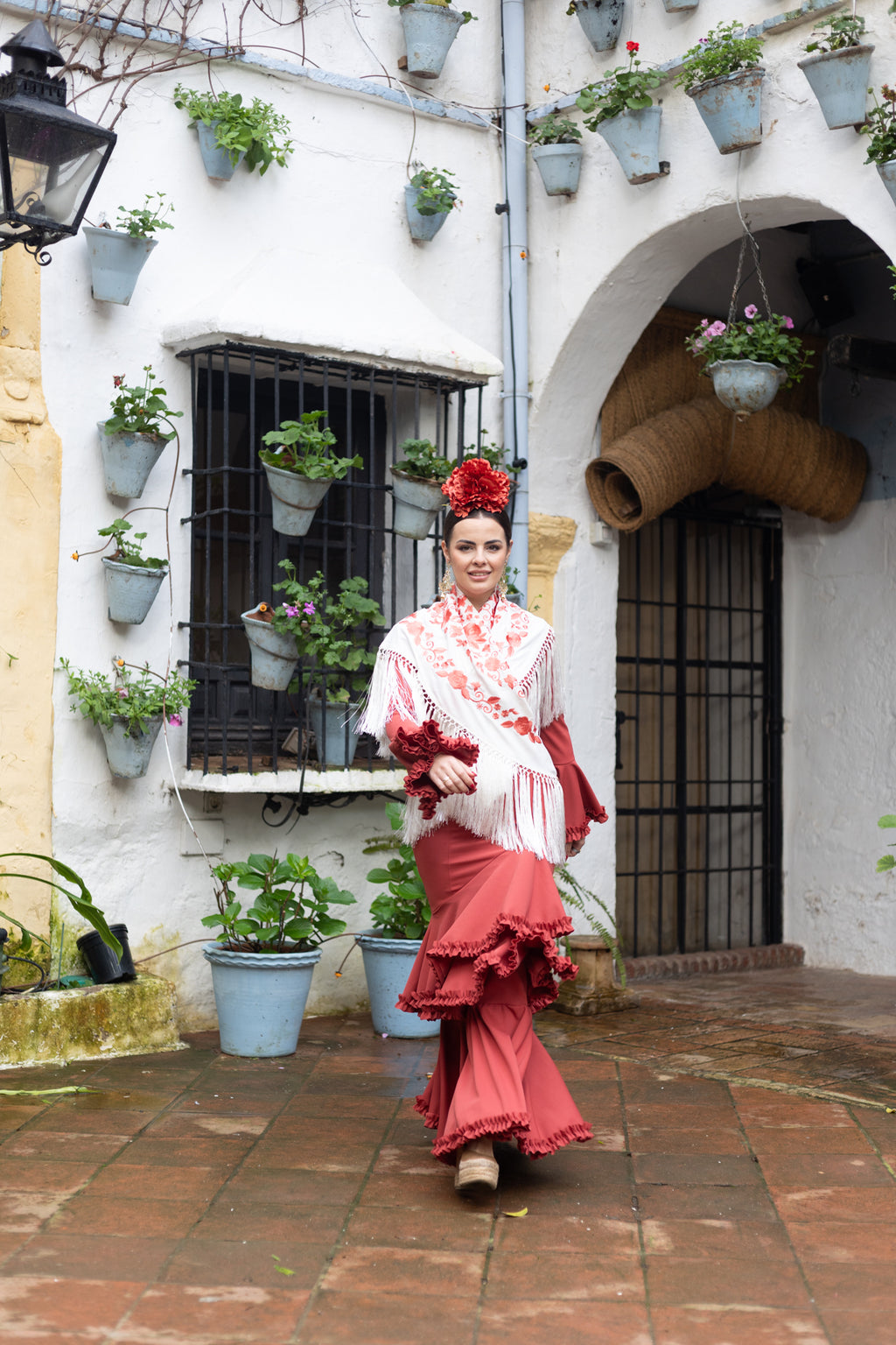 Vestido Carmesí Teja/ Coral