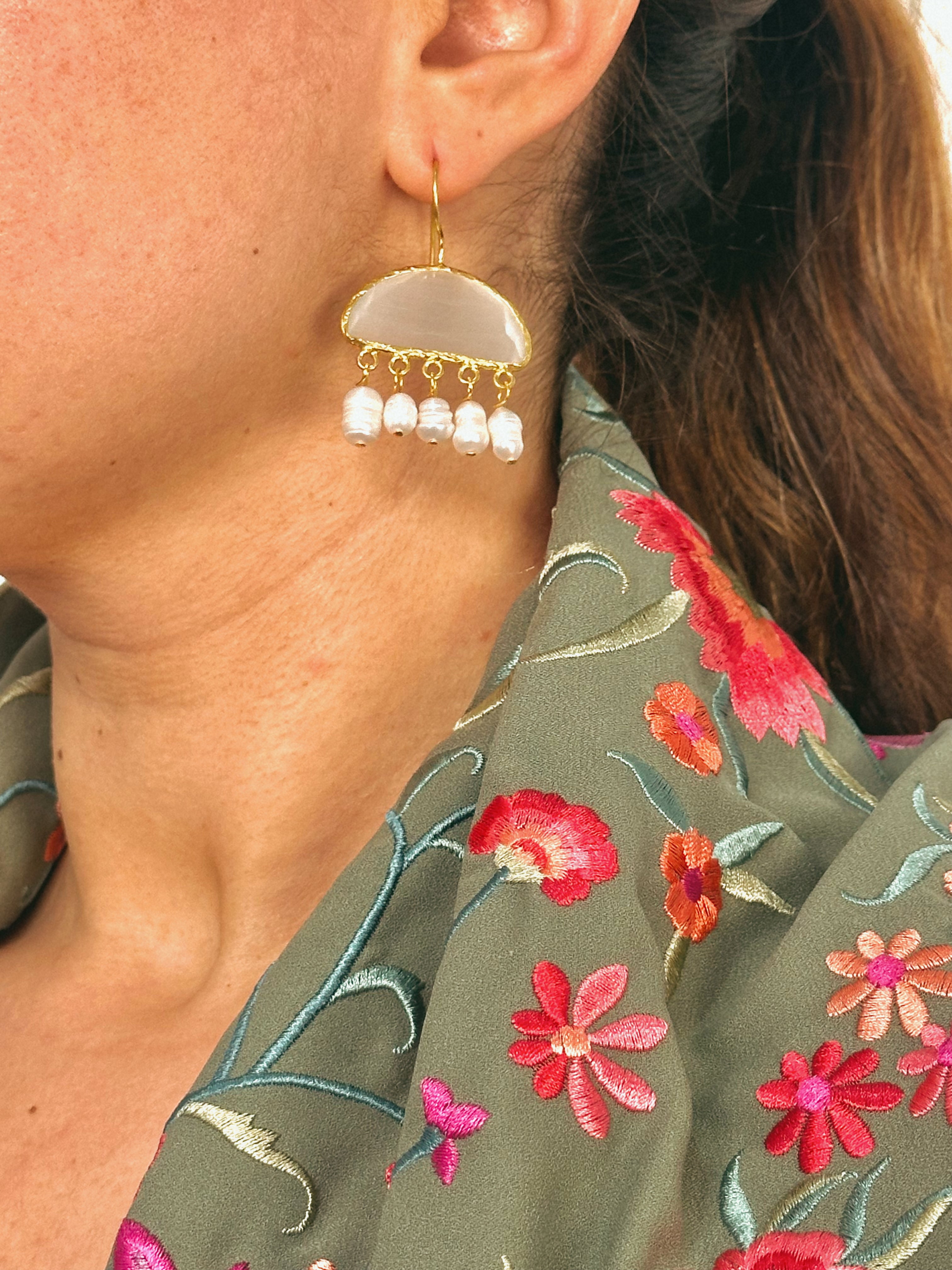 Pendientes Adamuz Blanco