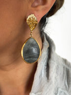 Pendientes Pepa Piedra Natural gris
